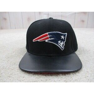 New England Patriots Hat Cap Snap Back Black Wool Mitchell Ness NFL Football Men
